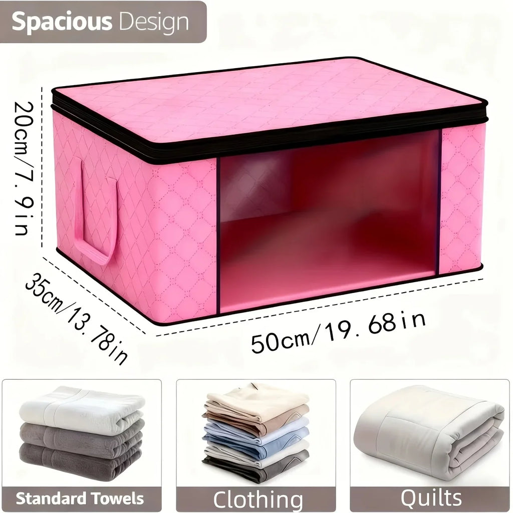 Foldable Clothes & Blanket Storage Bags with Clear Window