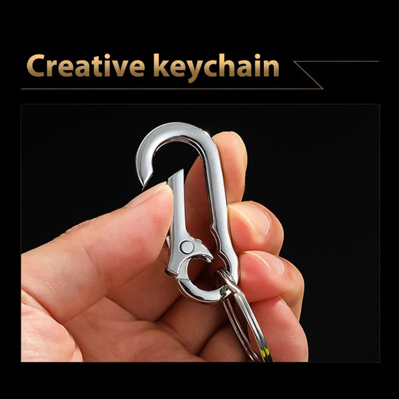 Stainless Steel Gourd Carabiner Keychain – Belt Clip Anti-Lost
