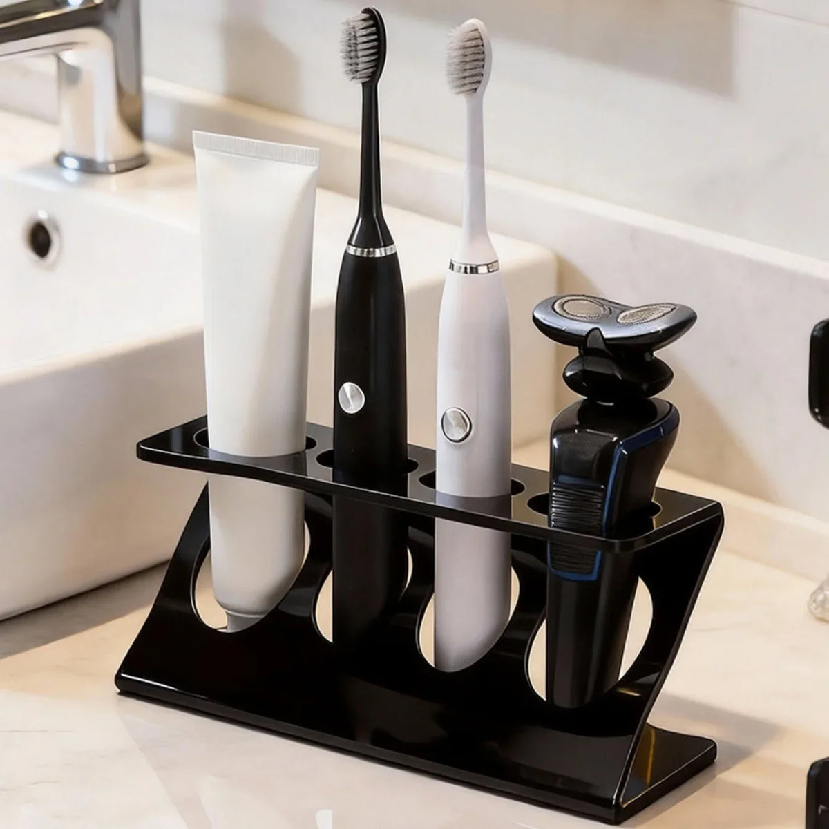 Ventilated Toothbrush Holder Stand – Bathroom Organizer
