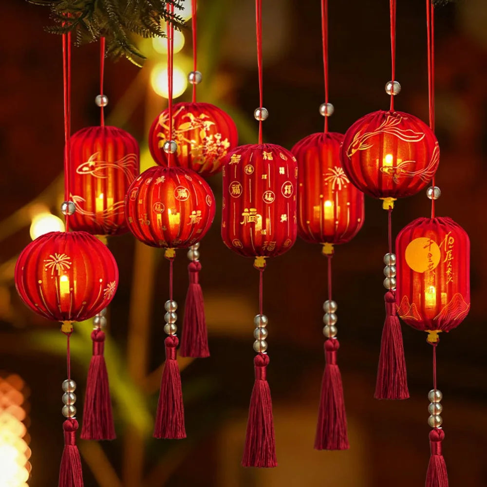 2026 Horse Year Chinese New Year Handmade Glowing Cloth Lantern