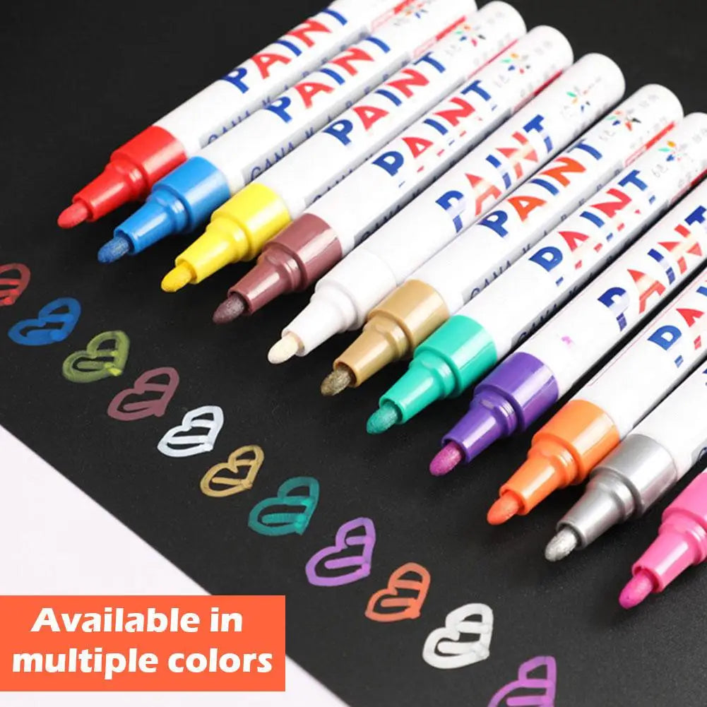 Waterproof Cars Wheel Tire Oily Mark Pen Auto Rubber Tyre Paint Cd