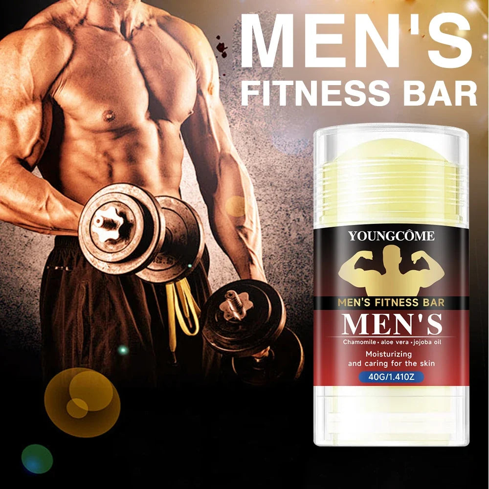 Men's Gym Skincare Bar – 72H Sweat Defense, Niacinamide & Charcoal