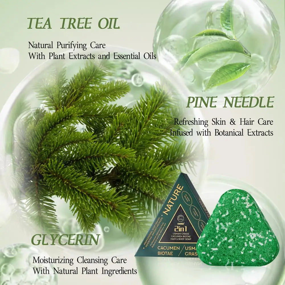 Herbal Shampoo Soap Bar – Platycladus & Grass Root Strengthening