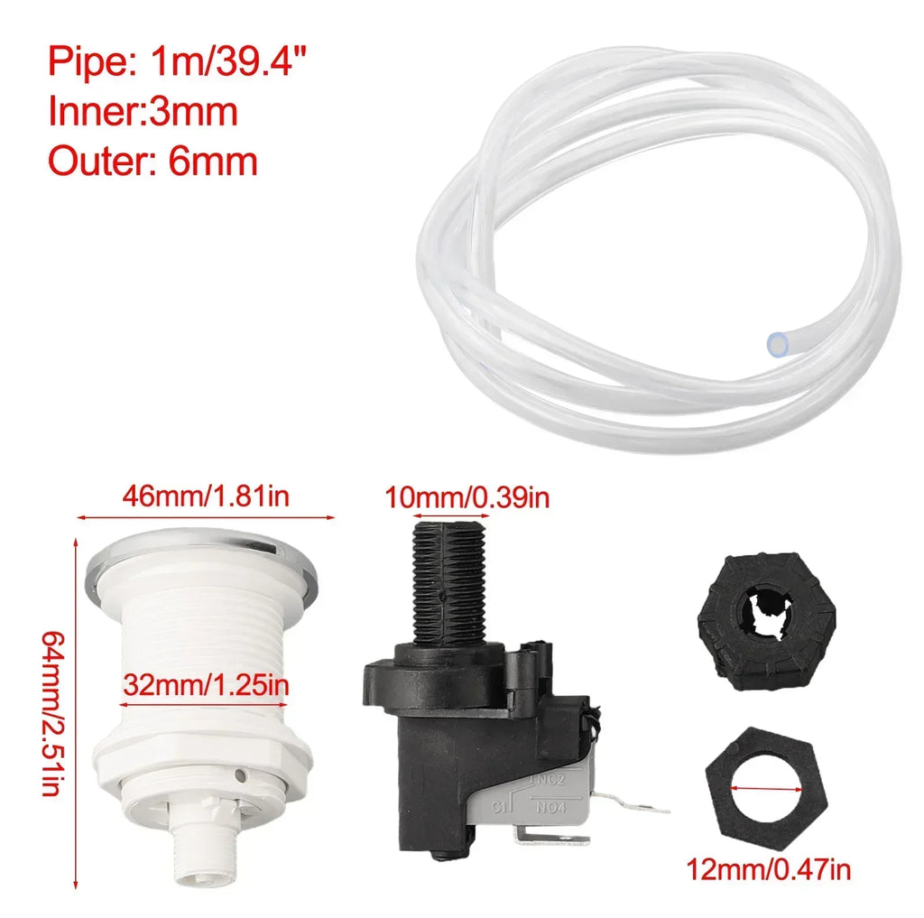 Air Button Push Switch with Hose – Spa, Pool & Pump Control