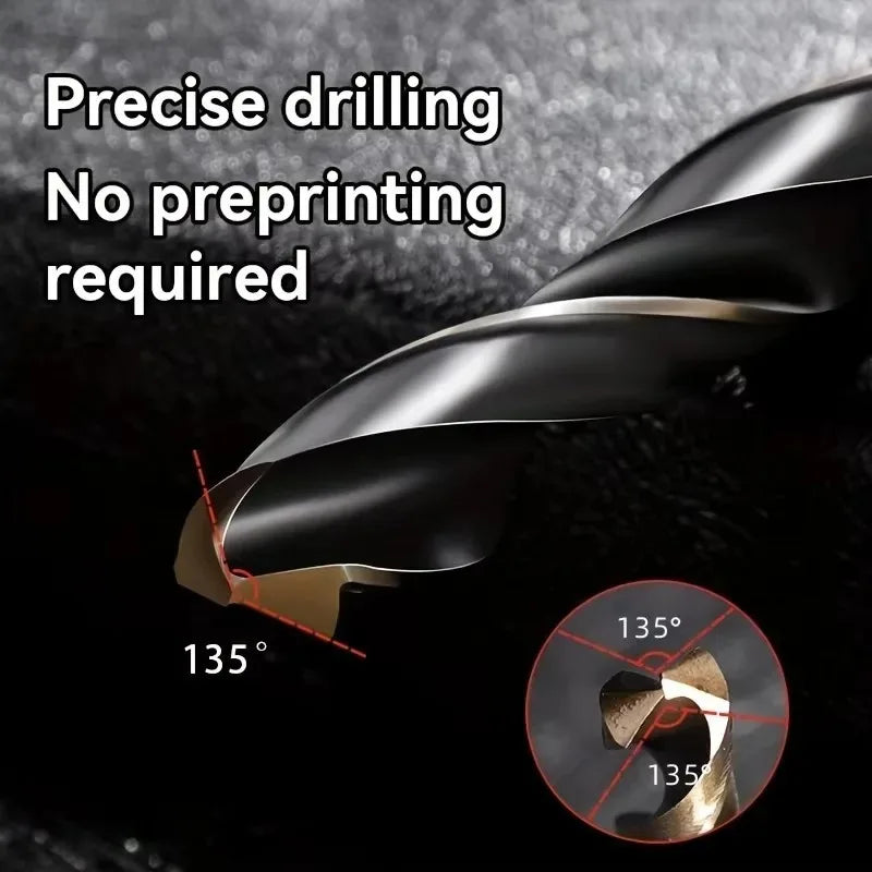 15-Piece HSS M35 Cobalt Twist Drill Bit Set 1.5mm–6.5mm