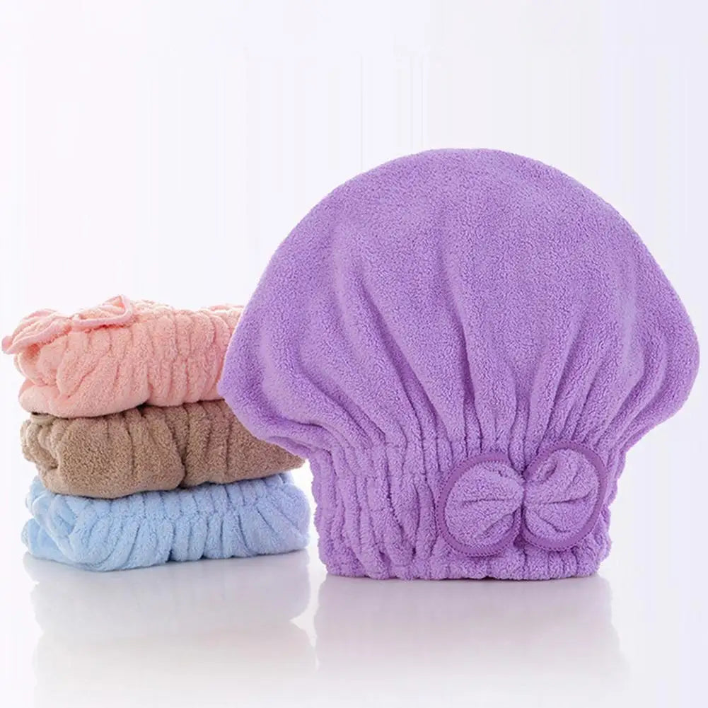 Microfiber Hair Drying Cap – Coral Fleece Ultra-Absorbent Turban
