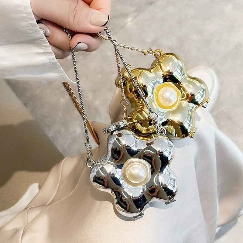 Acrylic Flower Bow Crossbody Bag – Mini Shoulder Bag for Women