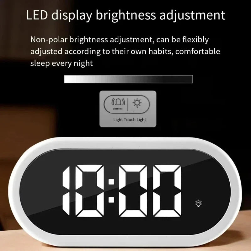 LED Digital Alarm Clock | Snooze, Dimmer & USB Charging