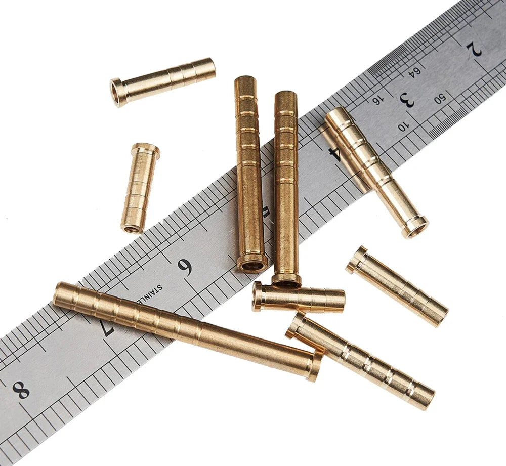6 Archery Insert Copper Brass Base Weight 37 50 100 150 200 Grain