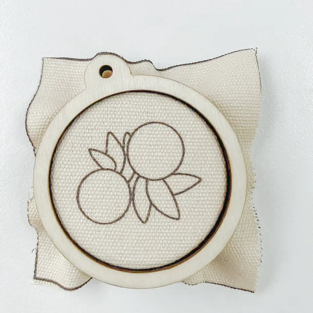 Mini Embroidery Keychain DIY Kit | Wooden Cross Stitch Frame Set