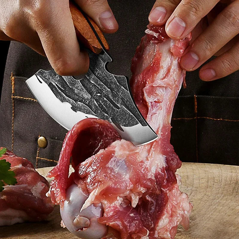 InLeung Hand-Forged Boning Knife – Meat Cleaver Chef Knife