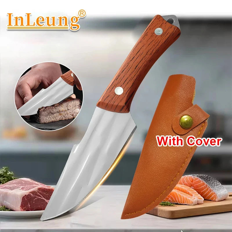 InLeung Forged Stainless Steel Boning & Cleaver Kitchen Knife