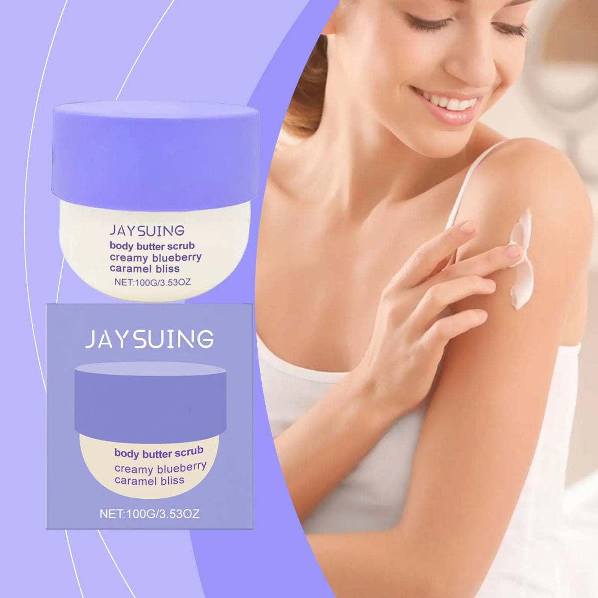 Blueberry Caramel Body Scrub – Exfoliating & Hydrating 100g