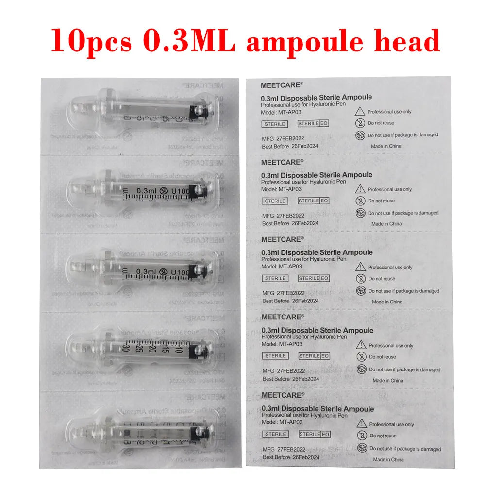 0.3ml & 0.5ml Hyaluron Pen Ampoule Head Cartridge | Skin Care
