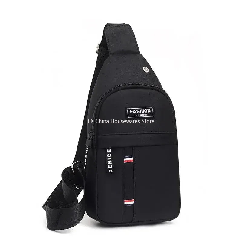 Men's Waterproof Chest Bag Adjustable Shoulder Strap Large Capacity