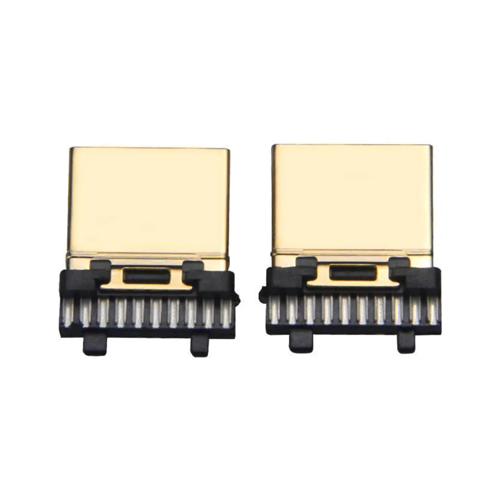 Gold-Plated 19-Pin HDMI Male Solder Connector | 10 or 50 Pack