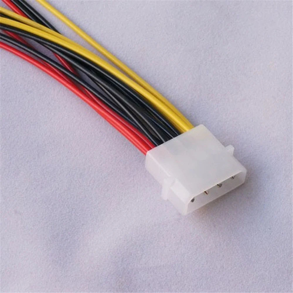 4-Pin Molex IDE Male to 3-Port Female Power Splitter Cable