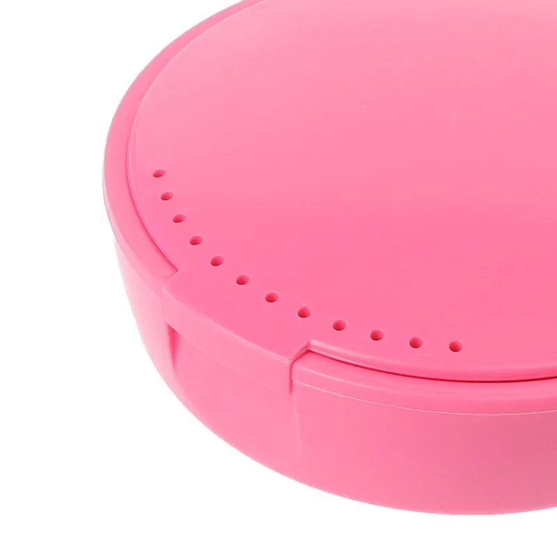 Travel Dental Retainer Case with Mirror – Magnetic Storage Box
