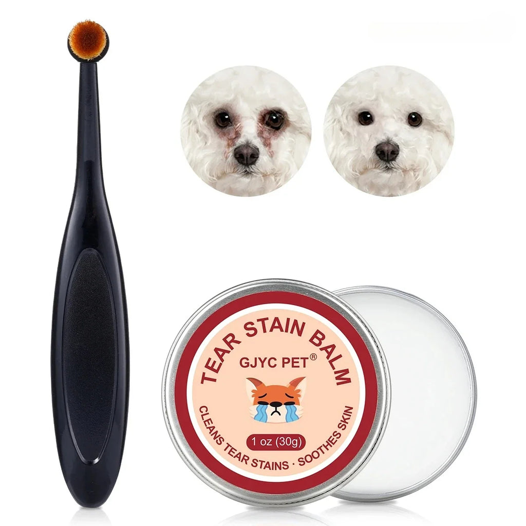 GJYC PET Natural Gentle Tear Stain Balm Brush Remover Reduces Eye