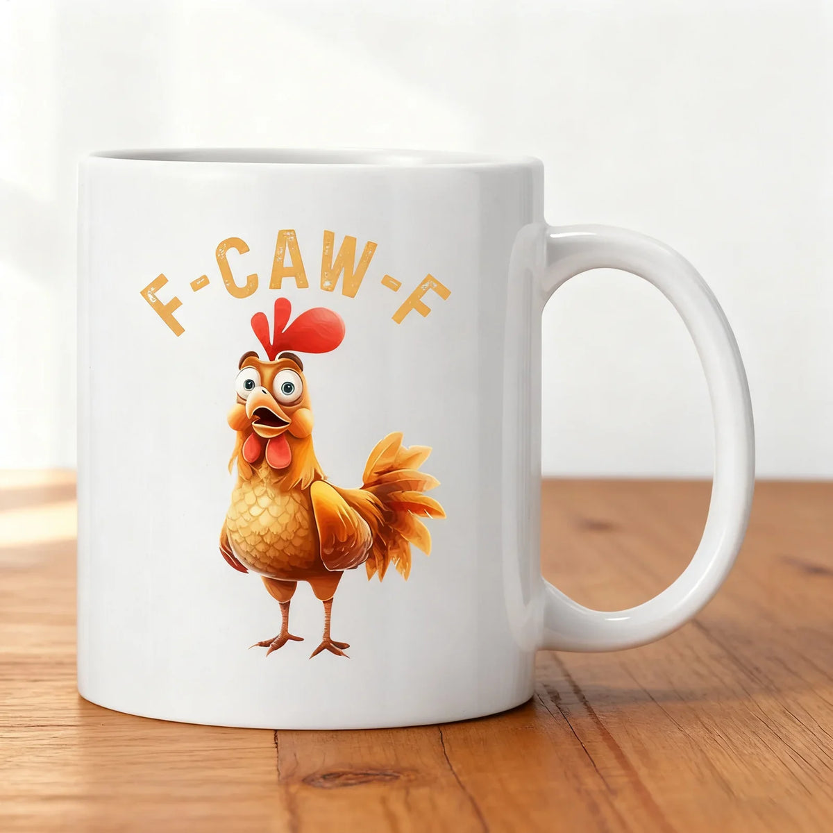 Funny Rooster Chicken Ceramic Mug 350ml | Novelty Coffee Cup