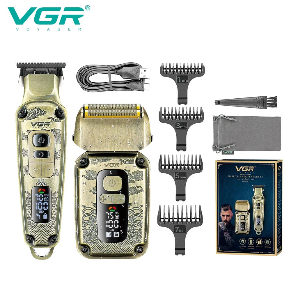 VGR V-641 2-in-1 Hair Clipper & Beard Trimmer Set | 240 Min