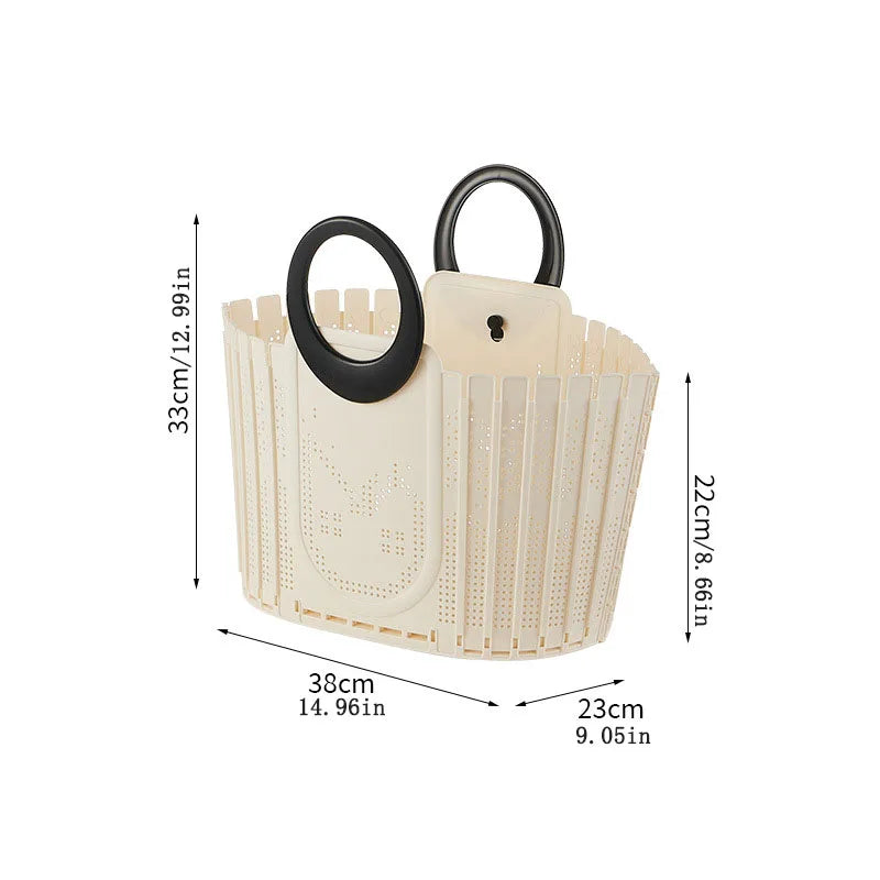 Collapsible Laundry Basket – Large Foldable Hamper with Handles