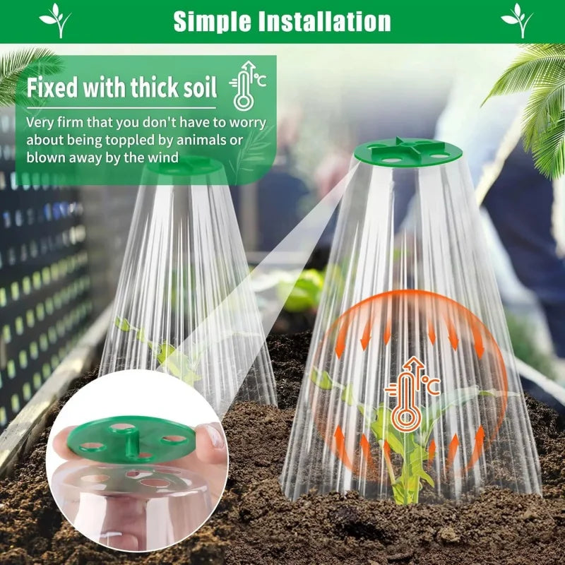 Seedling Protector Caps & Snail Collars – 5 or 10 Pack