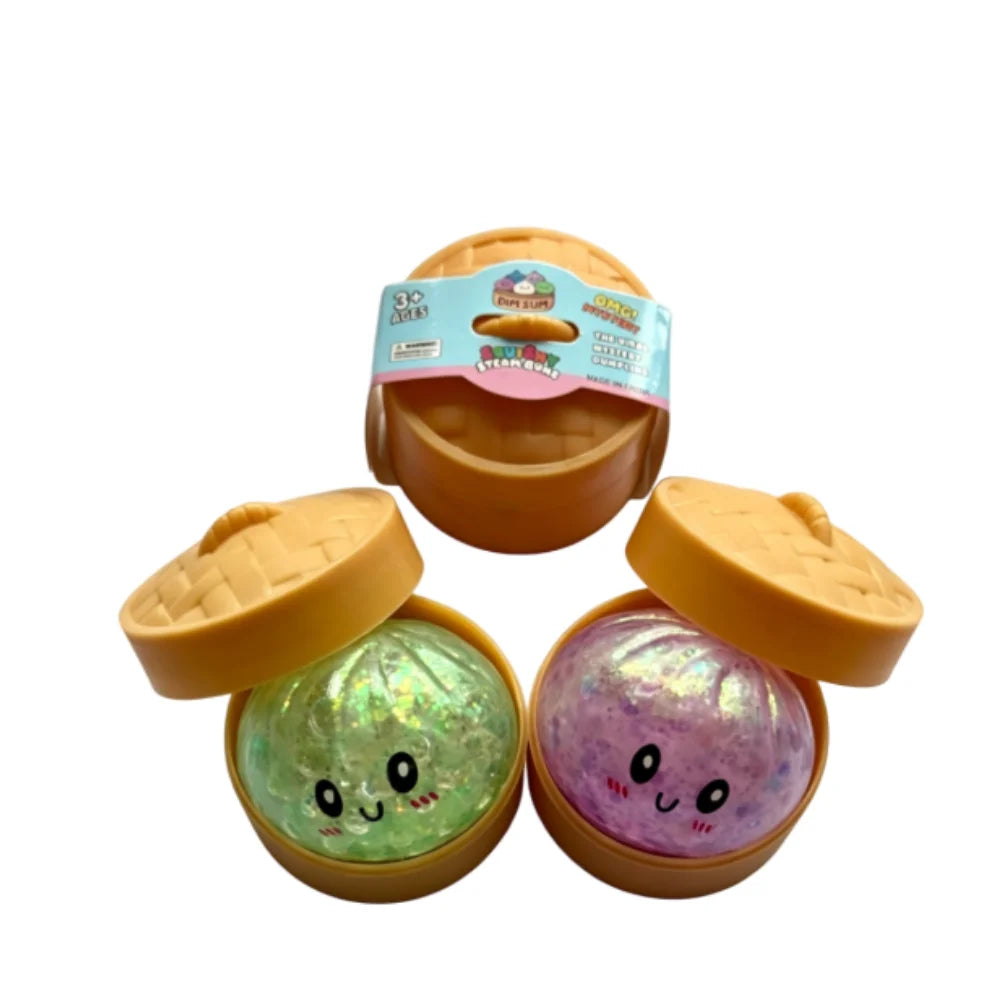 Mini Dumpling Squeeze Toy | Bamboo Steamer Fidget Stress Ball