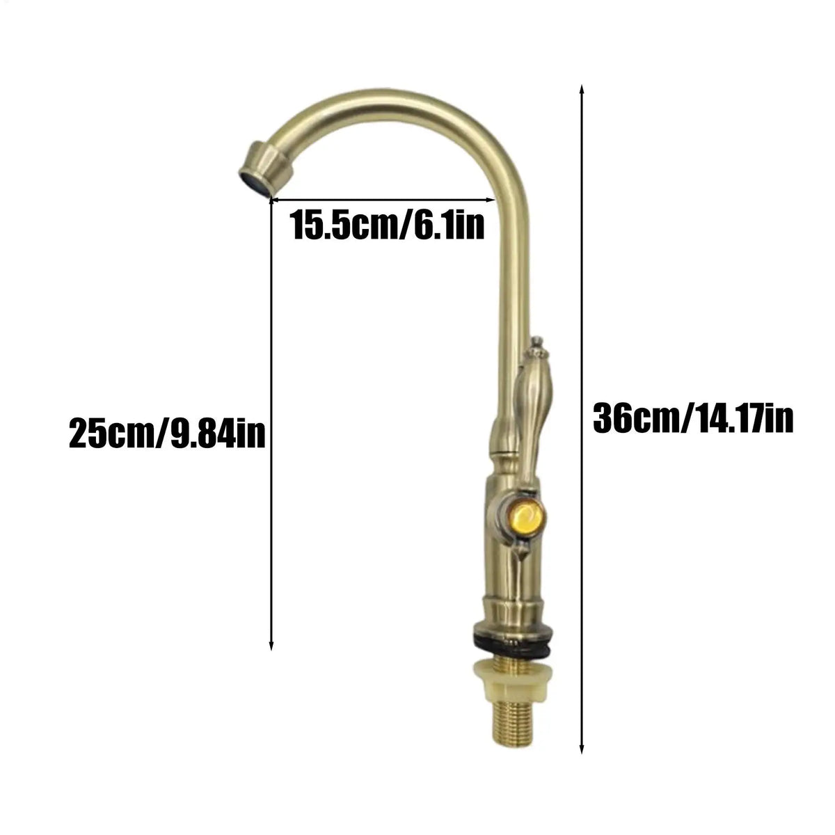 Retro Single Handle Basin Faucet | 360° Rotating Bathroom Tap