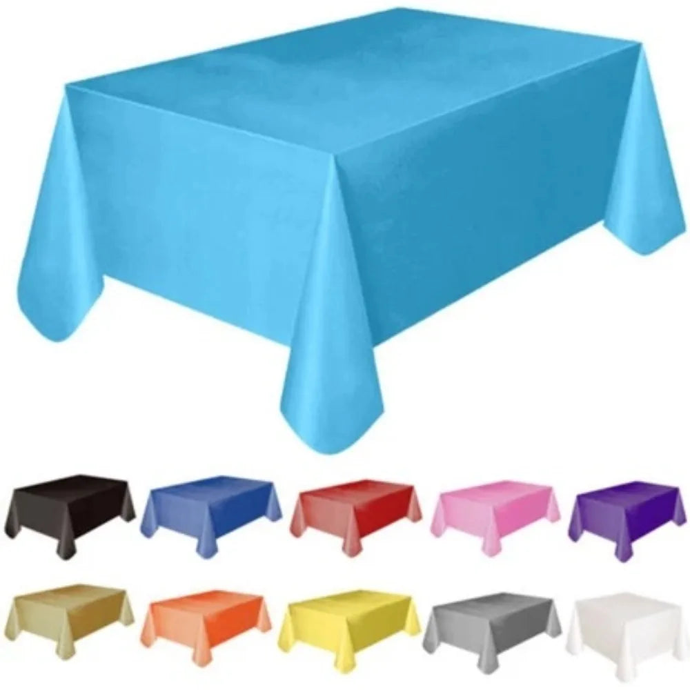 Disposable Plastic Tablecloths 137x183cm 6-Pack | Party Table Covers