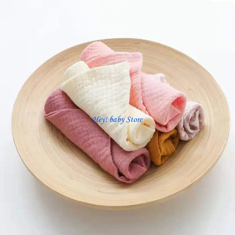 5-Pack Baby Soft Cotton Square Washcloths | Infant Wipes Set