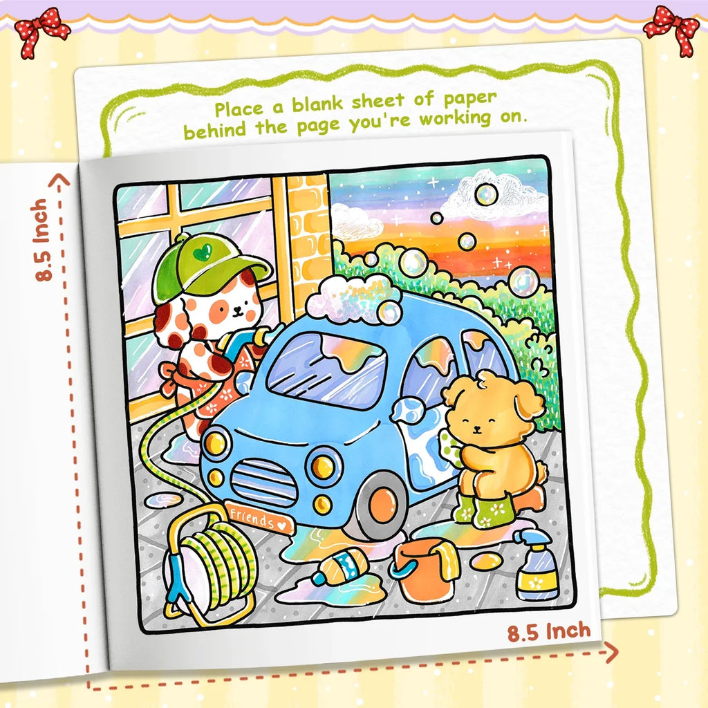 40 Pages Cute Coloring Books Adults Teens Bold Easy Graffiti Painting