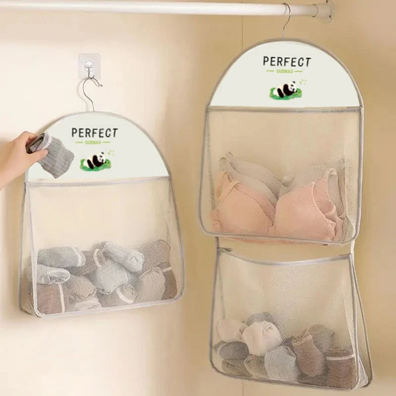 Wall Hanging Mesh Storage Bag – Wardrobe & Closet Organizer