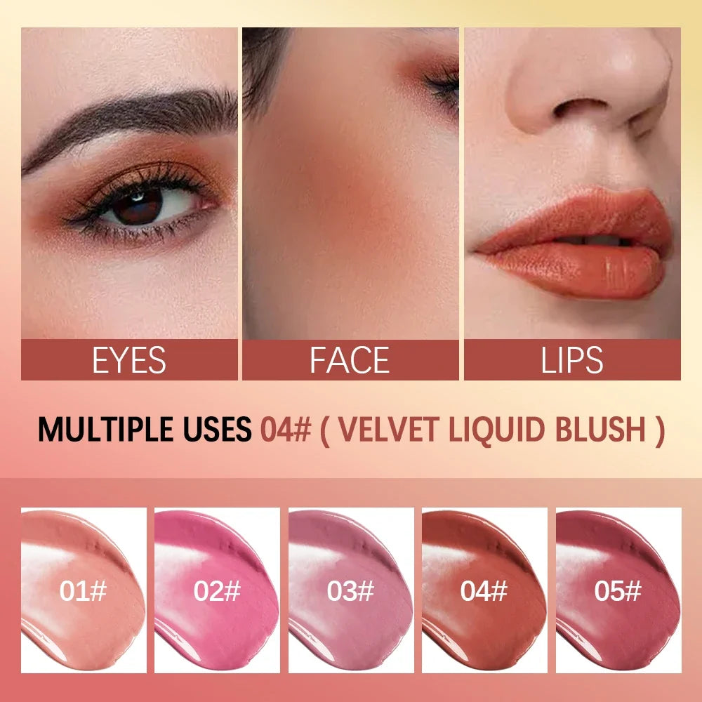 ibcccndc Matte Liquid Blush Velvet Cheek Tint 5 Shades 7.5ml