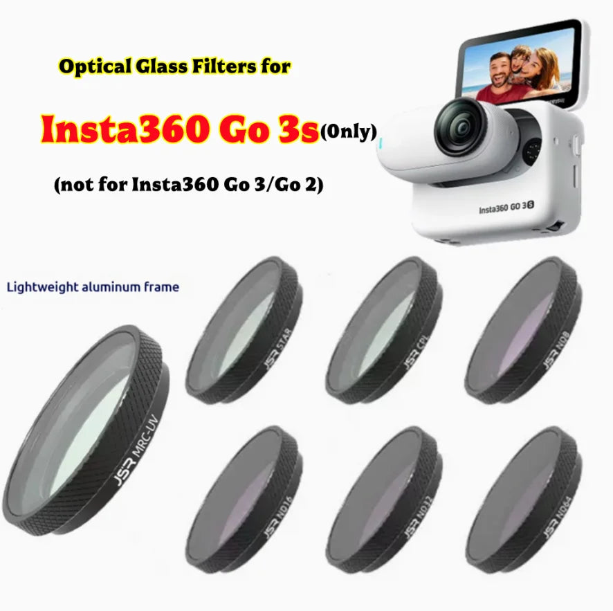 JSR ND4–ND64 Optical Glass ND Filters for Insta360 GO 3S