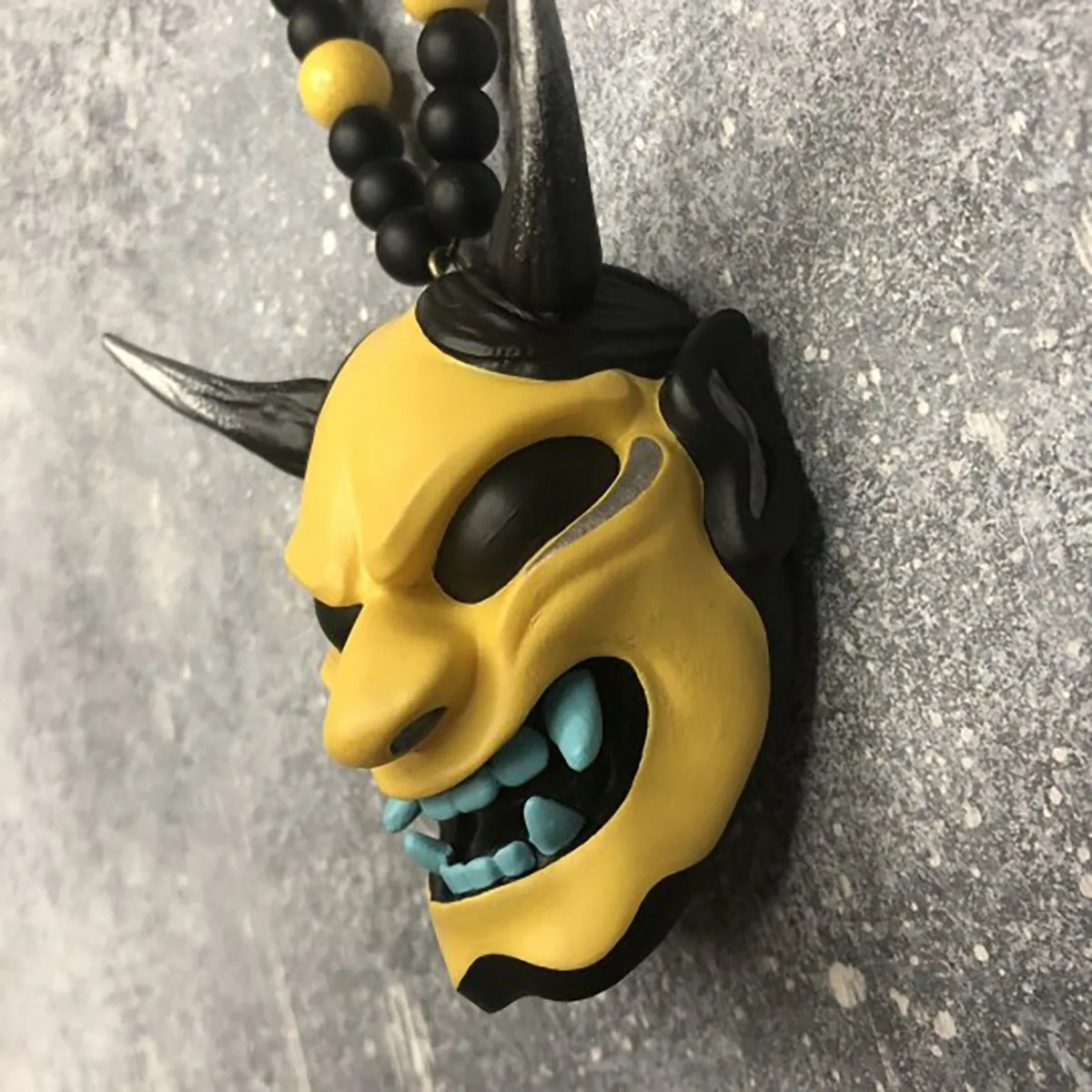 Japanese Oni Hannya Kabuto Helmet Car Mirror Charm Pendant