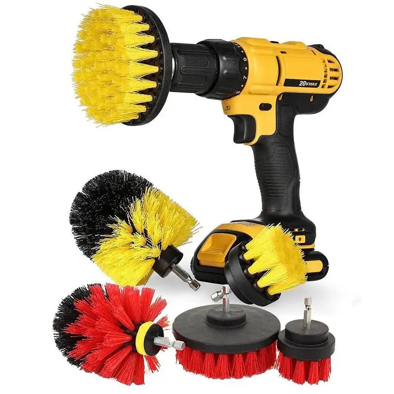 3-Piece Drill Scrubber Brush Set – Bathroom Cleaning Kit