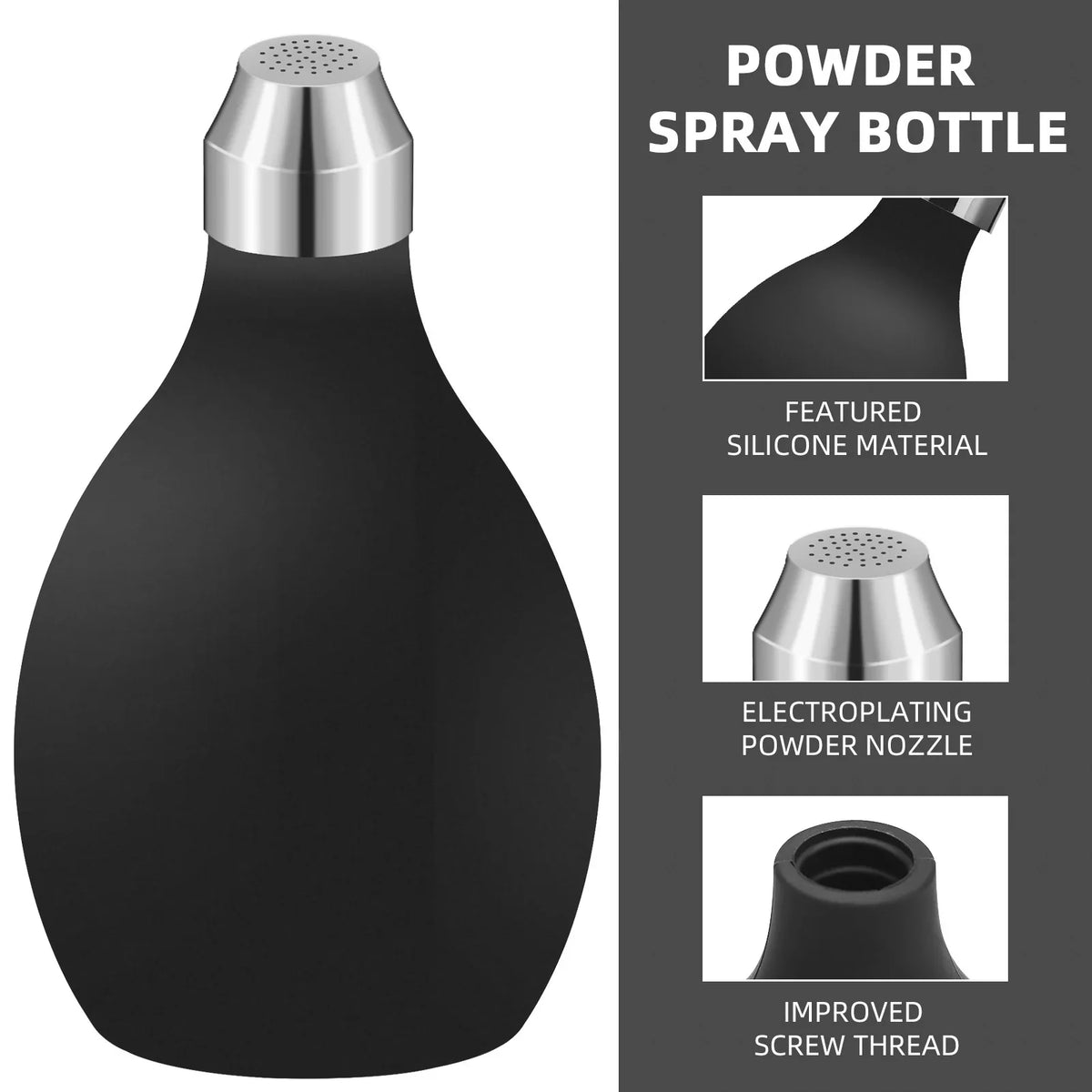 Silicone Powder Dispenser Bottle – Hair, Body & Baby Powder