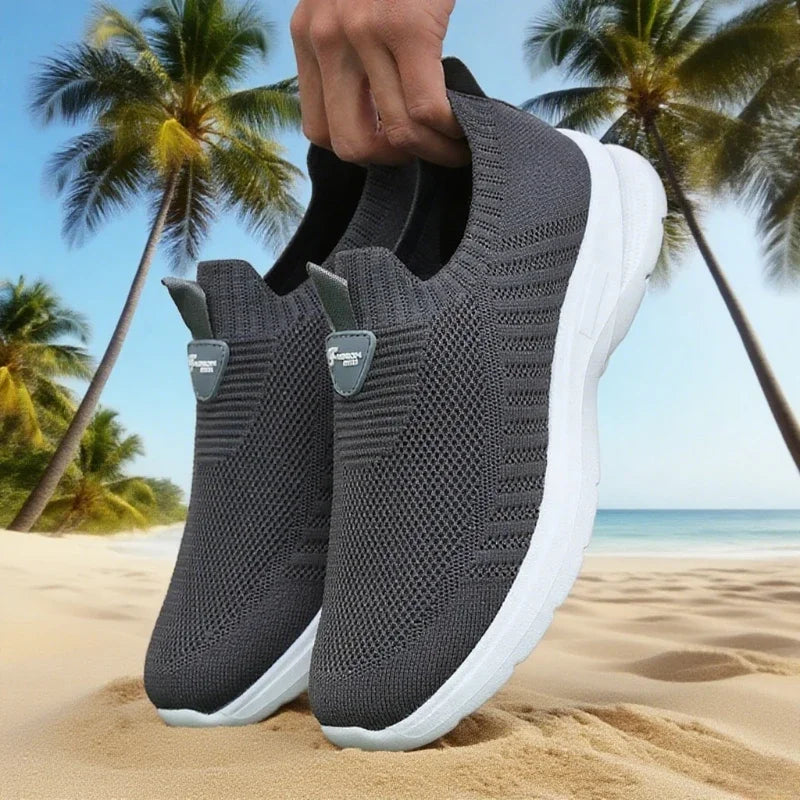 ZULIWAGN Men's Lightweight Slip-On Breathable Walking Sneakers
