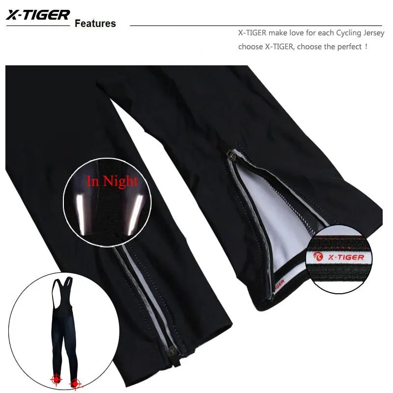 X-Tiger 5D GEL Pad Men's Cycling Bib Pants | MTB Quick-Dry