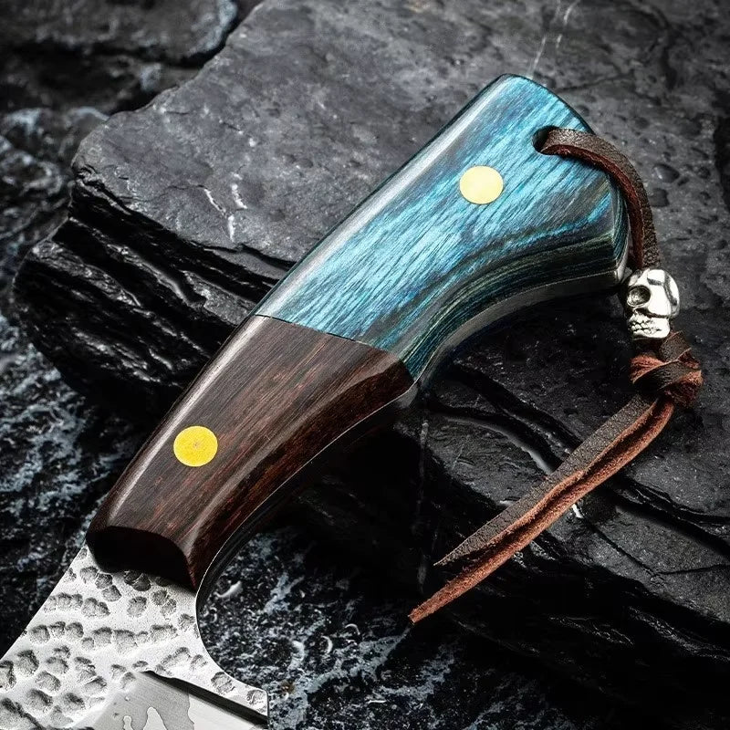 Forged Serbian Boning Knife – 420J2 Steel, 8" Handmade Cleaver