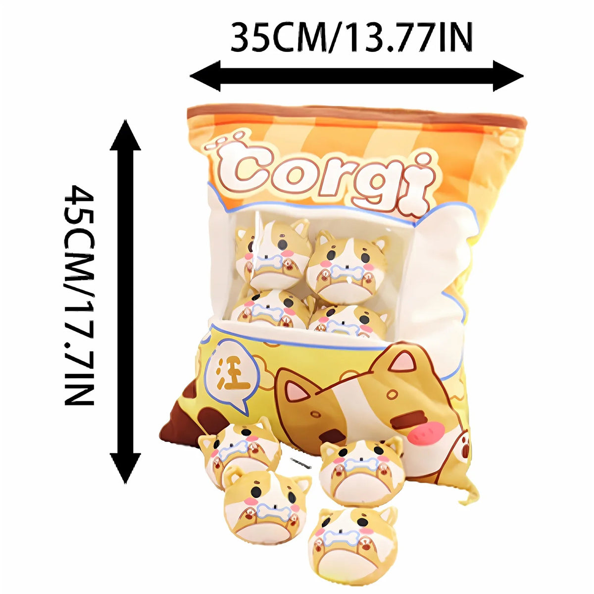 Corgi Plush Pillow Doll Bag – Cute Novelty Gift Toy