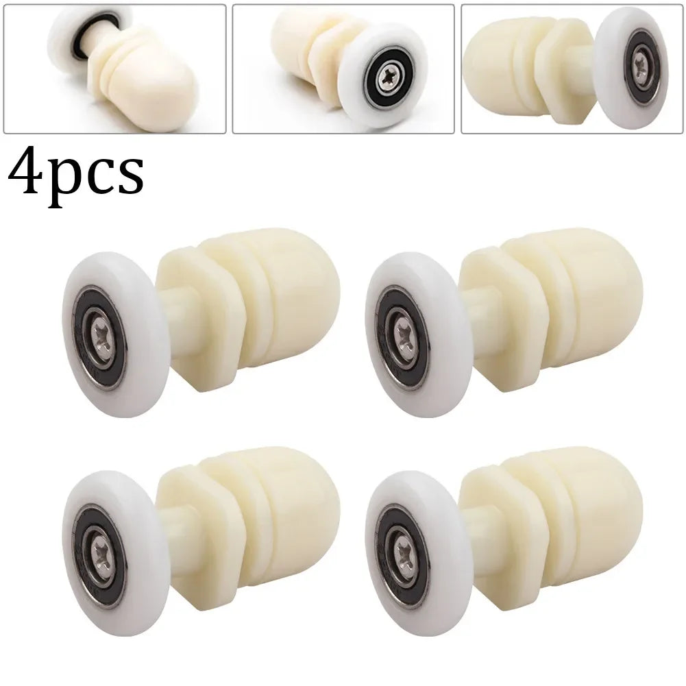 Shower Door Rollers 19/23/25mm – Set of 4 Replacement Pulleys