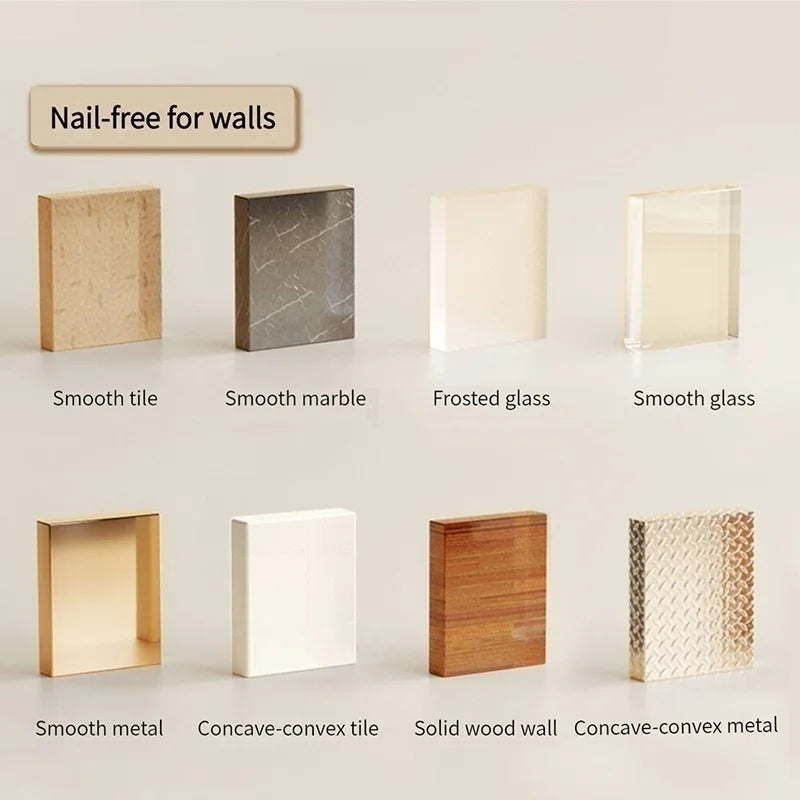 Bathroom Corner Shelf Self-Adhesive No-Drill Aluminum Rack