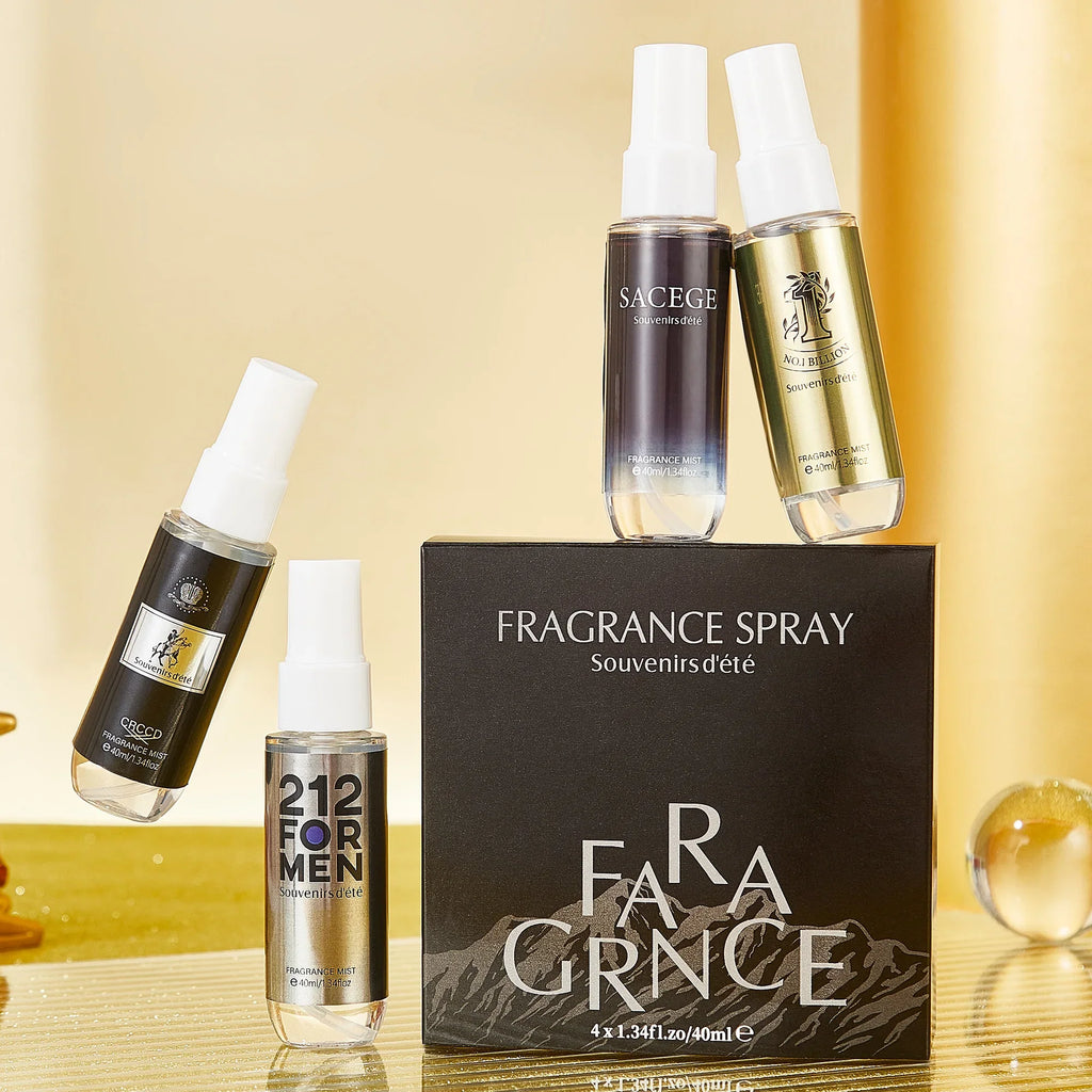 4-Pack Men's Alcohol-Free Fragrance Spray Set | 40ml x4