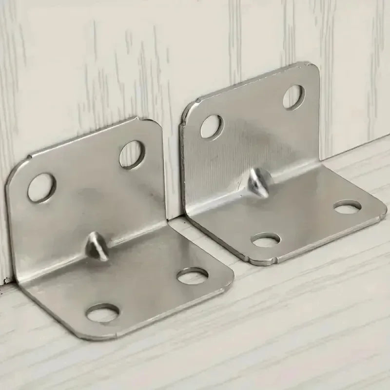Iron Corner Brackets for Shelves & Furniture – 10/20 Pack