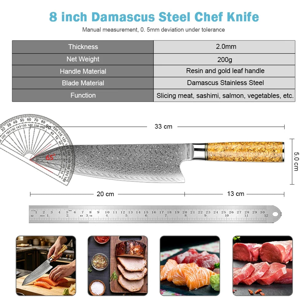 XITUO 8" Damascus Gyuto Chef Knife – 67-Layer Japanese Steel