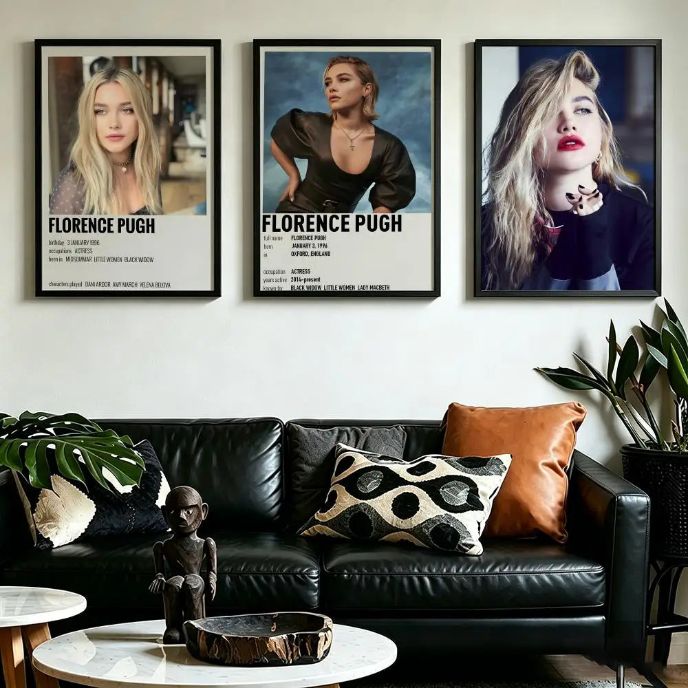Florence Pugh HD Poster – Waterproof Sticky Wall Art Decor