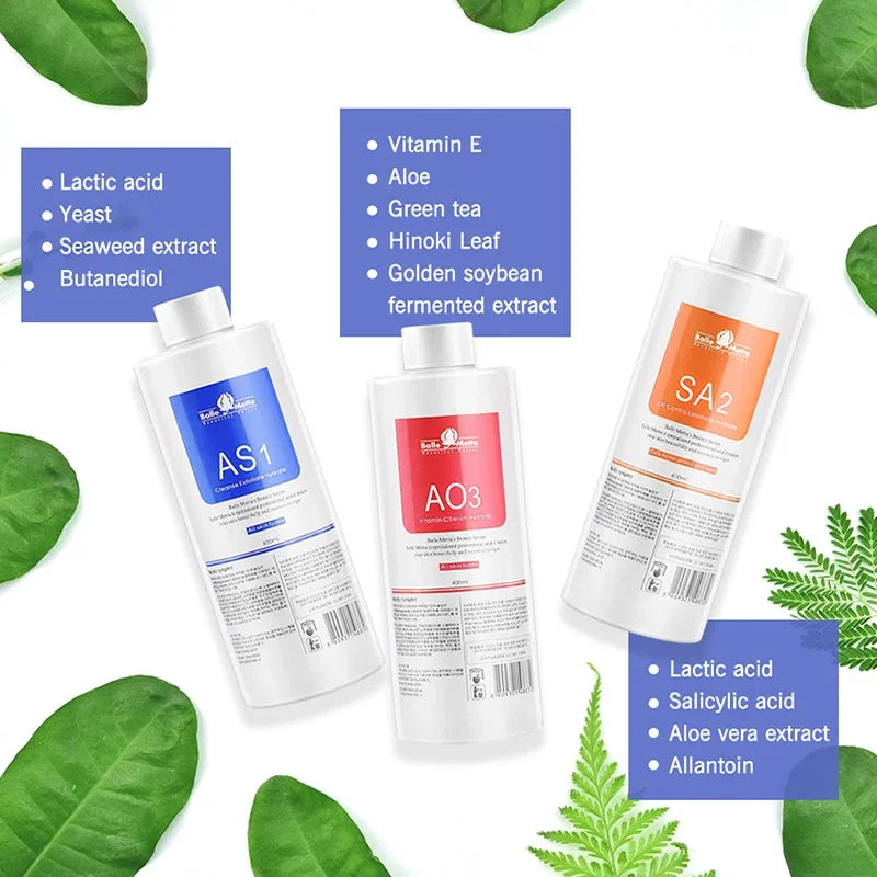 Aqua Peel Serum Kit AS1 SA2 AO3 – 400ml Hydrafacial Set