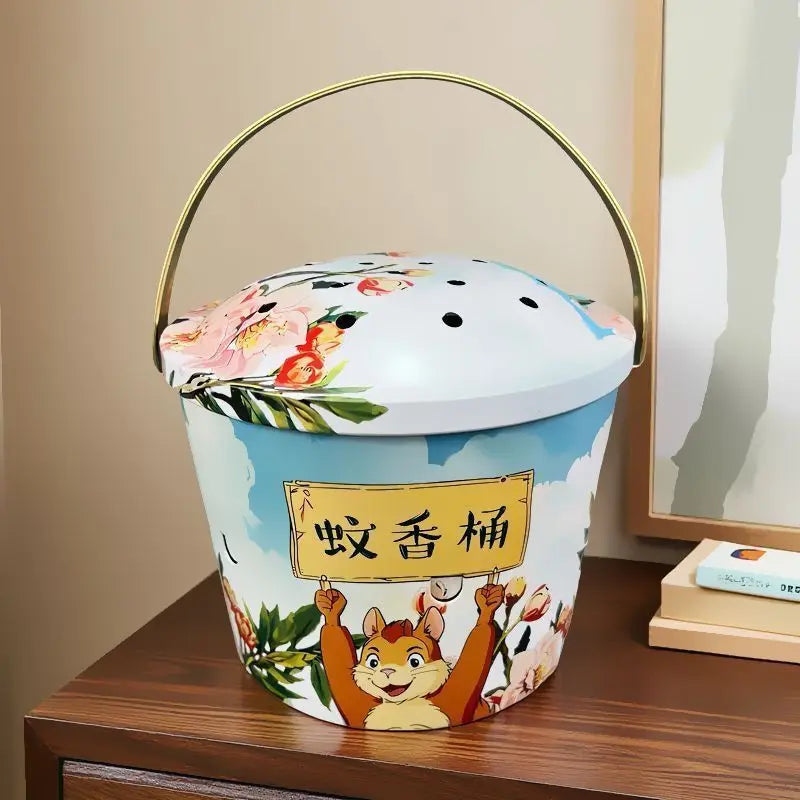 Home Lid Anti-heat Mosquito Incense Bucket Great Outdoor Camping Tool